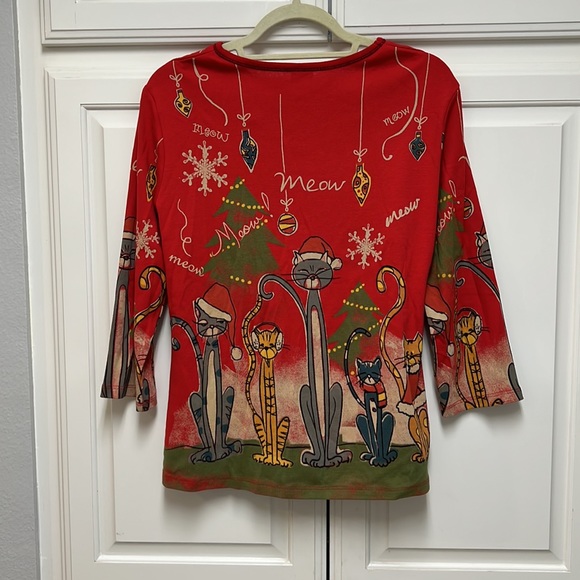 Jess & Jane Large cat top with 3/4 sleeves - Picture 2 of 4